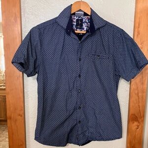 Denim & Flower Navy Patterned Casual Shirt